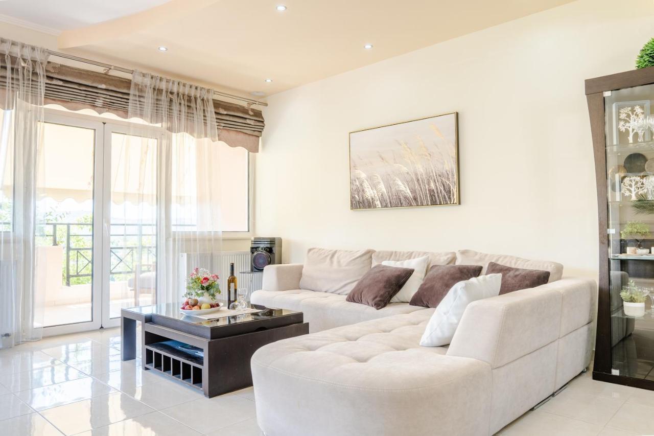 Villa Paris With Rooftop & Jacuzzi Kato Valsamoneron Ngoại thất bức ảnh