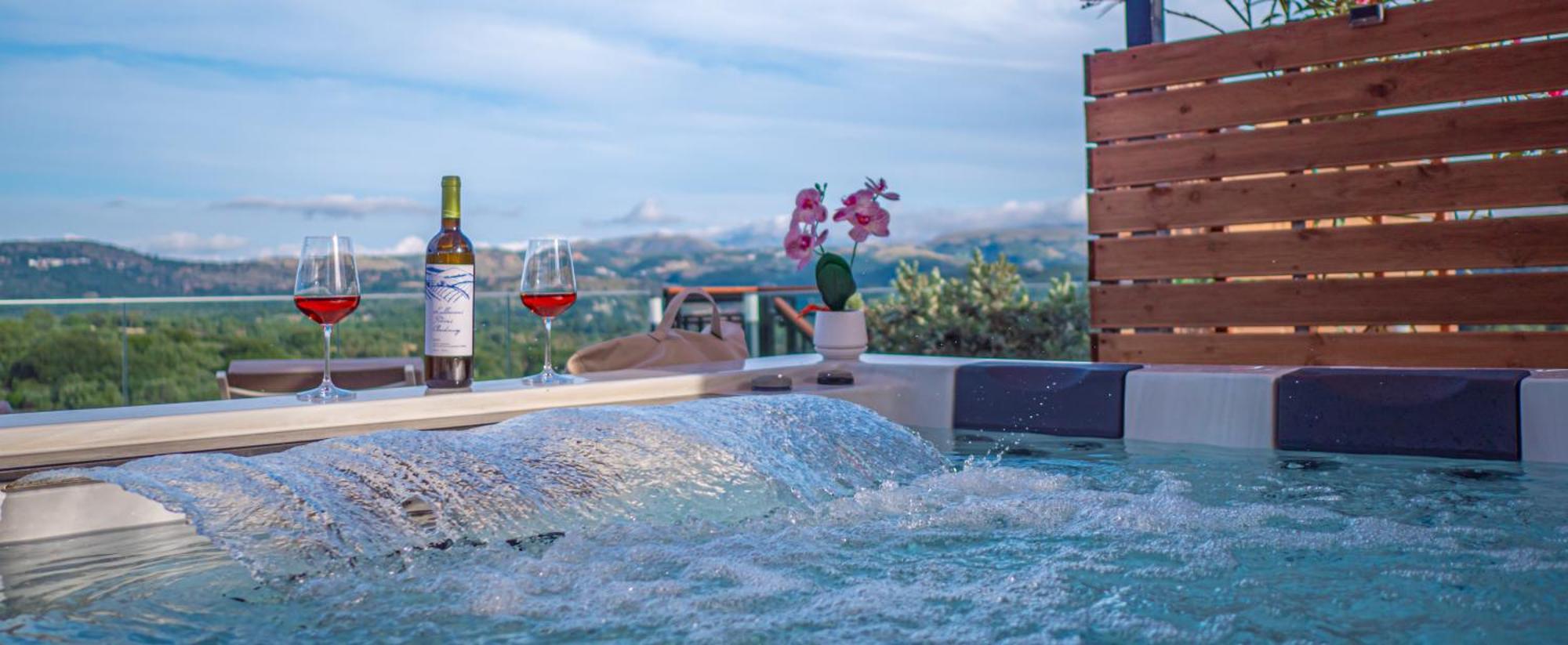 Villa Paris With Rooftop & Jacuzzi Kato Valsamoneron Ngoại thất bức ảnh